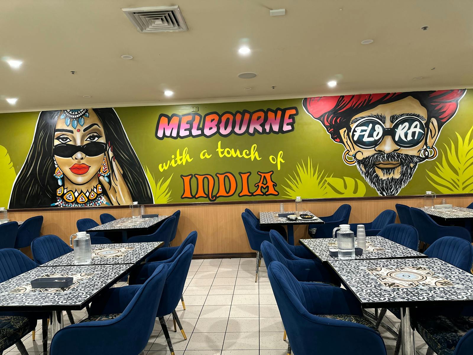AI-powered personalised dining Melbourne digital menu tablet at Indian restaurant Flora Melbourne CBD