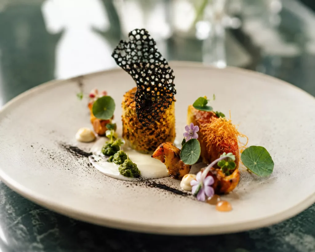 Modern Indian cuisine plating at Flora Melbourne restaurant 2026